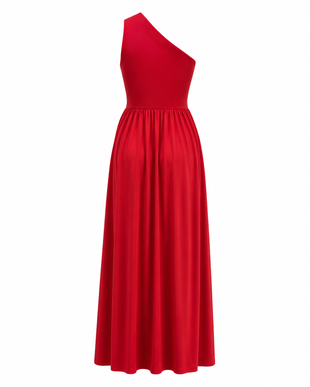 Marie | Damen Cocktailkleid mit asymmetrischer Schulter und Maxilänge