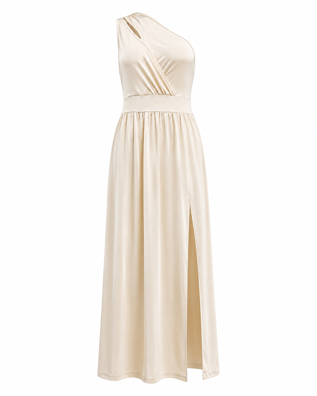 Marie | Damen Cocktailkleid mit asymmetrischer Schulter und Maxilänge