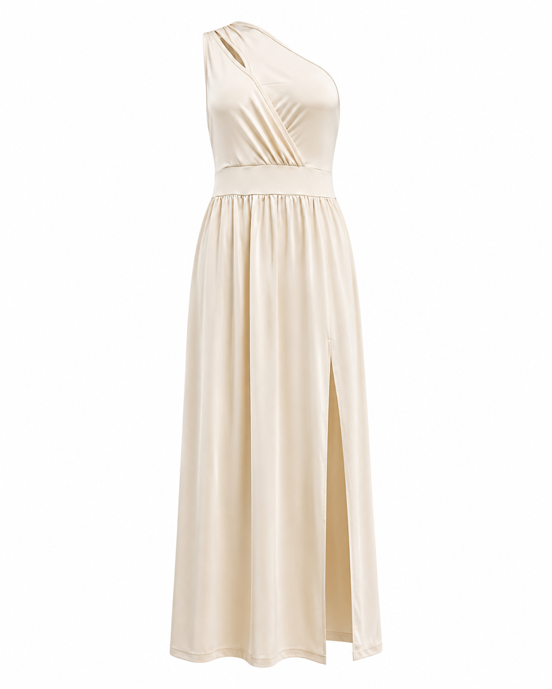 Marie | Damen Cocktailkleid mit asymmetrischer Schulter und Maxilänge