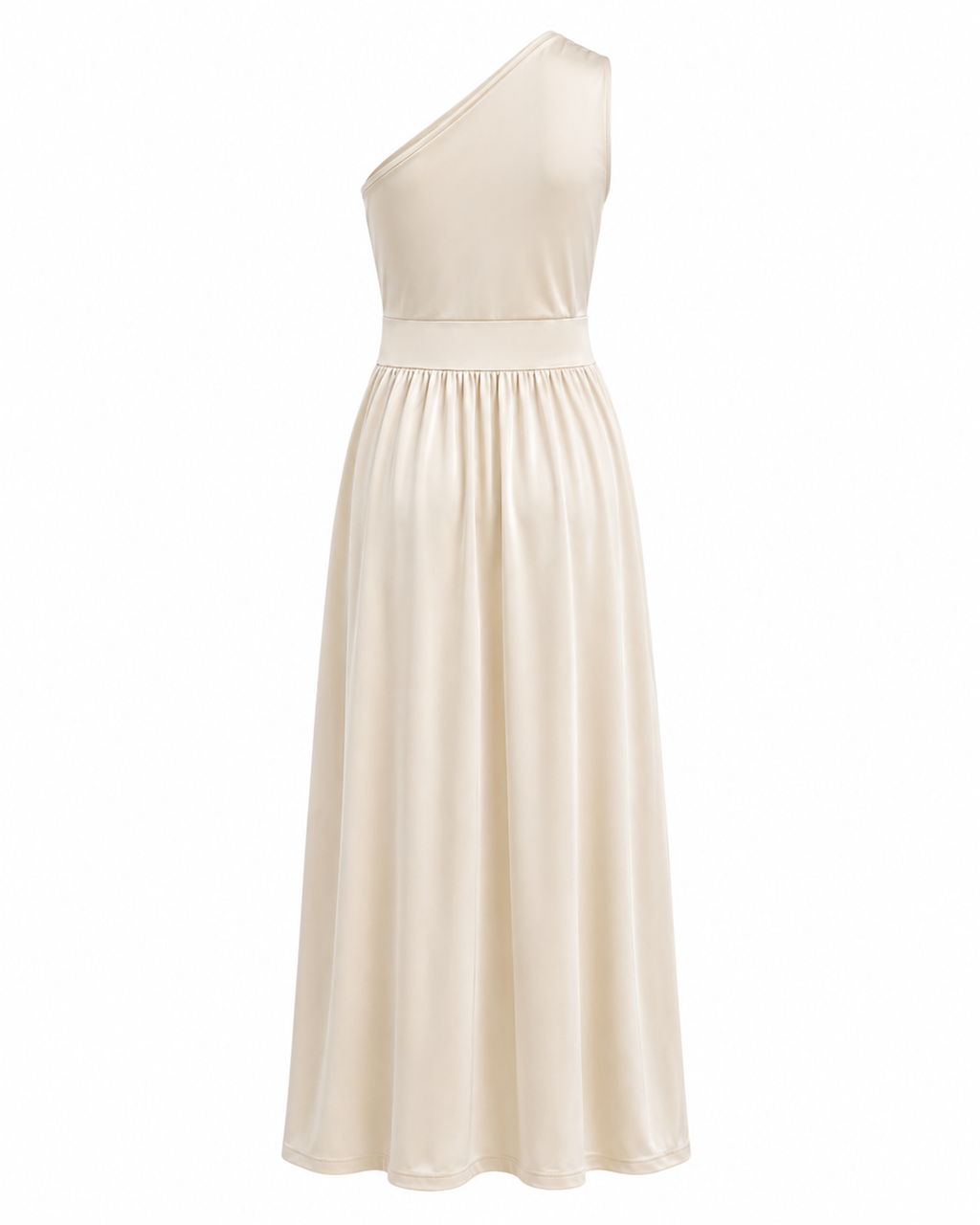 Marie | Damen Cocktailkleid mit asymmetrischer Schulter und Maxilänge