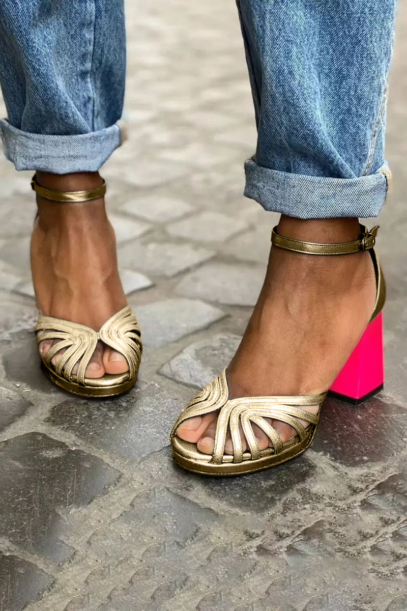 Fiona | Damen Elegante Blockabsatz-Sandale