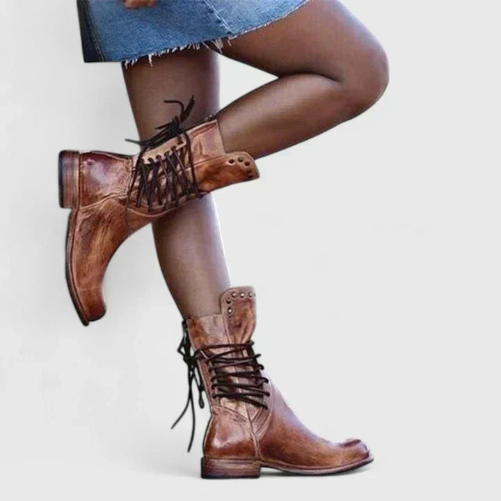 Isabella | Damen elegante Lederstiefel für den Alltag