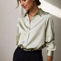 Carla | Damen elegante Satinbluse für jeden Anlass