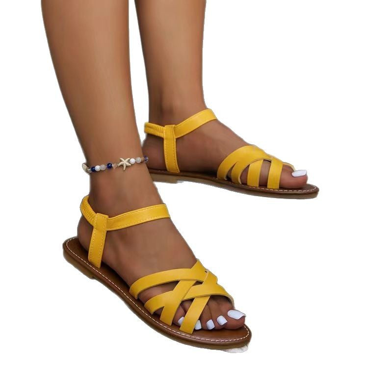 Greta | Damen elegante Sommersandalen aus Leder