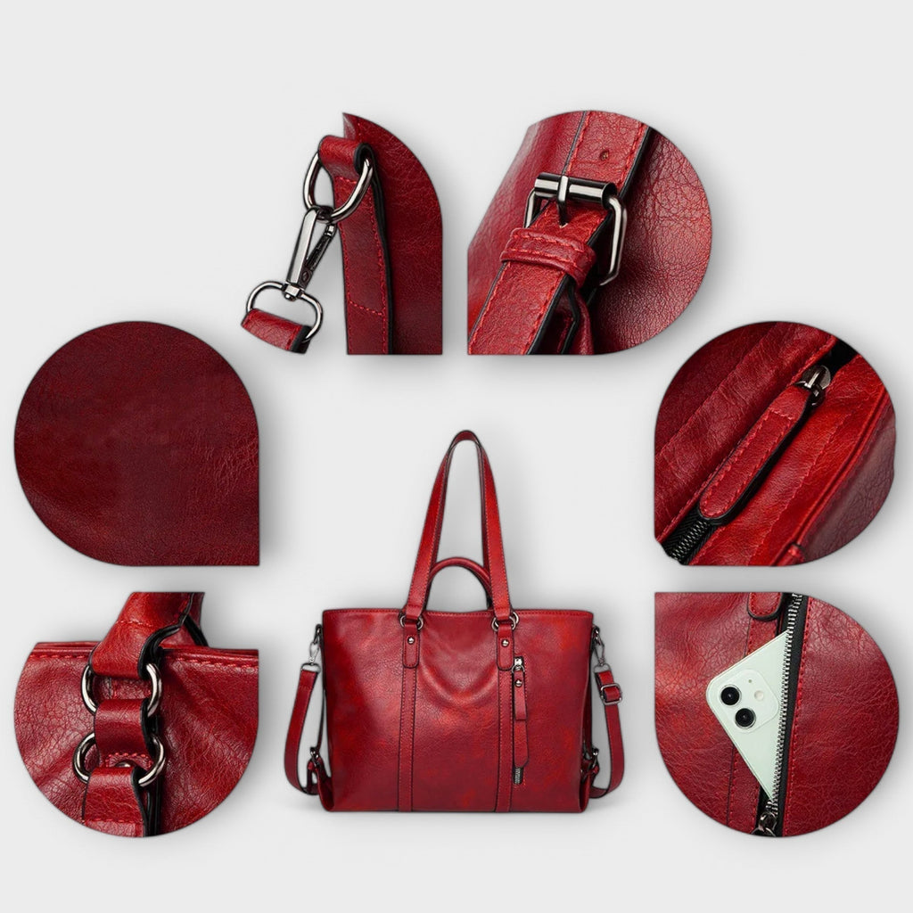 Lena | Damen Elegante Tragetasche aus weichem Leder