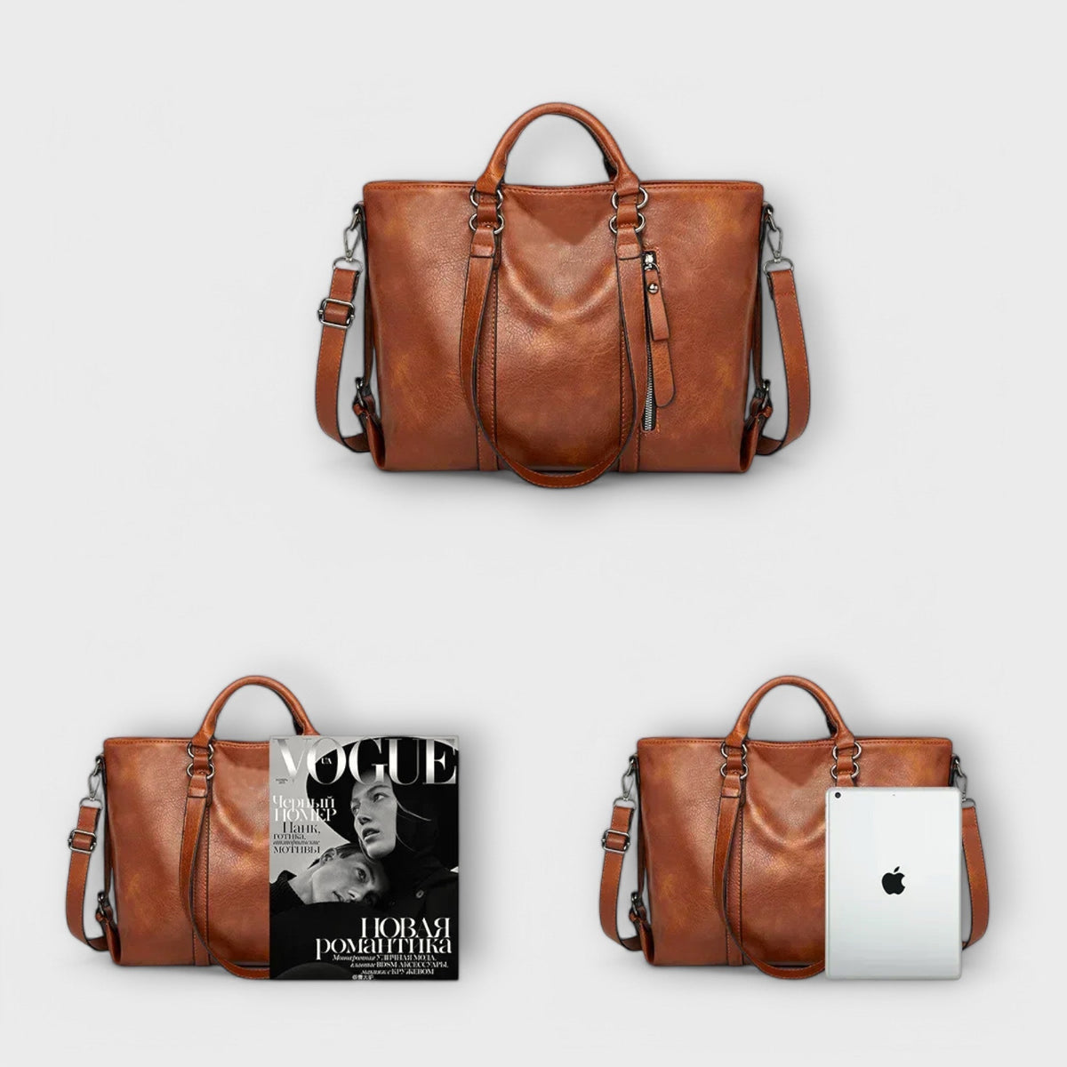 Lena | Damen Elegante Tragetasche aus weichem Leder
