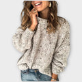 Mia | Damen Eleganter Vintage-Pullover mit Sprenkelmuster