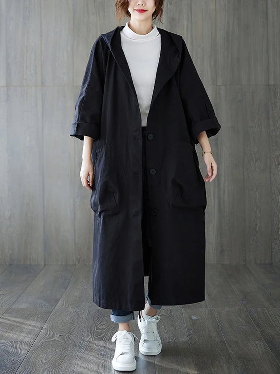 Isabella | Damen Eleganter Wasserdichter Trenchcoat mit Kapuze