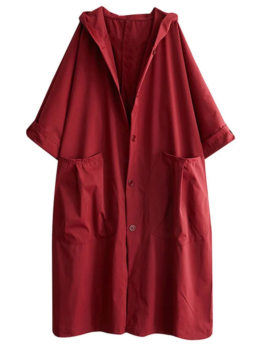 Isabella | Damen Eleganter Wasserdichter Trenchcoat mit Kapuze