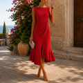 Sophia | Damen Elegantes Herbst-Midikleid für Hochzeitsgäste