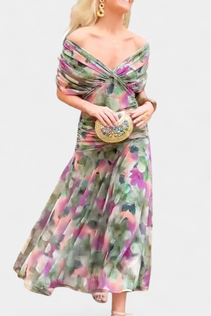 Antonia | Damen Elegantes Kleid im Drapé-Stil