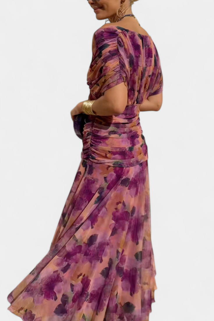 Antonia | Damen Elegantes Kleid im Drapé-Stil