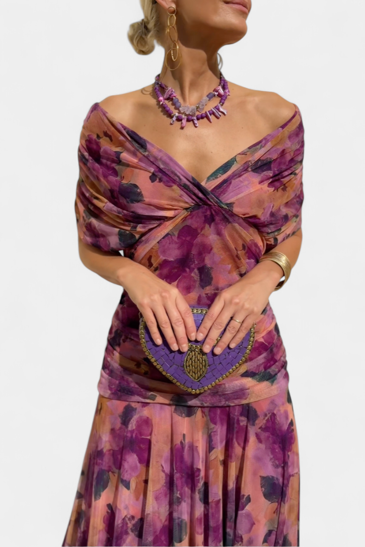 Antonia | Damen Elegantes Kleid im Drapé-Stil