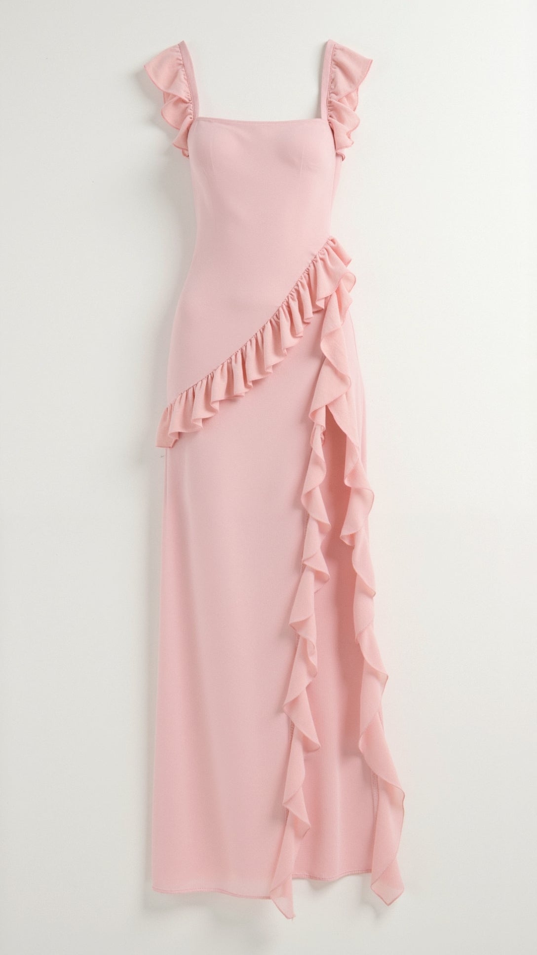 Helena | Damen Elegantes Maxikleid für Hochzeitsgäste mit Rüschen