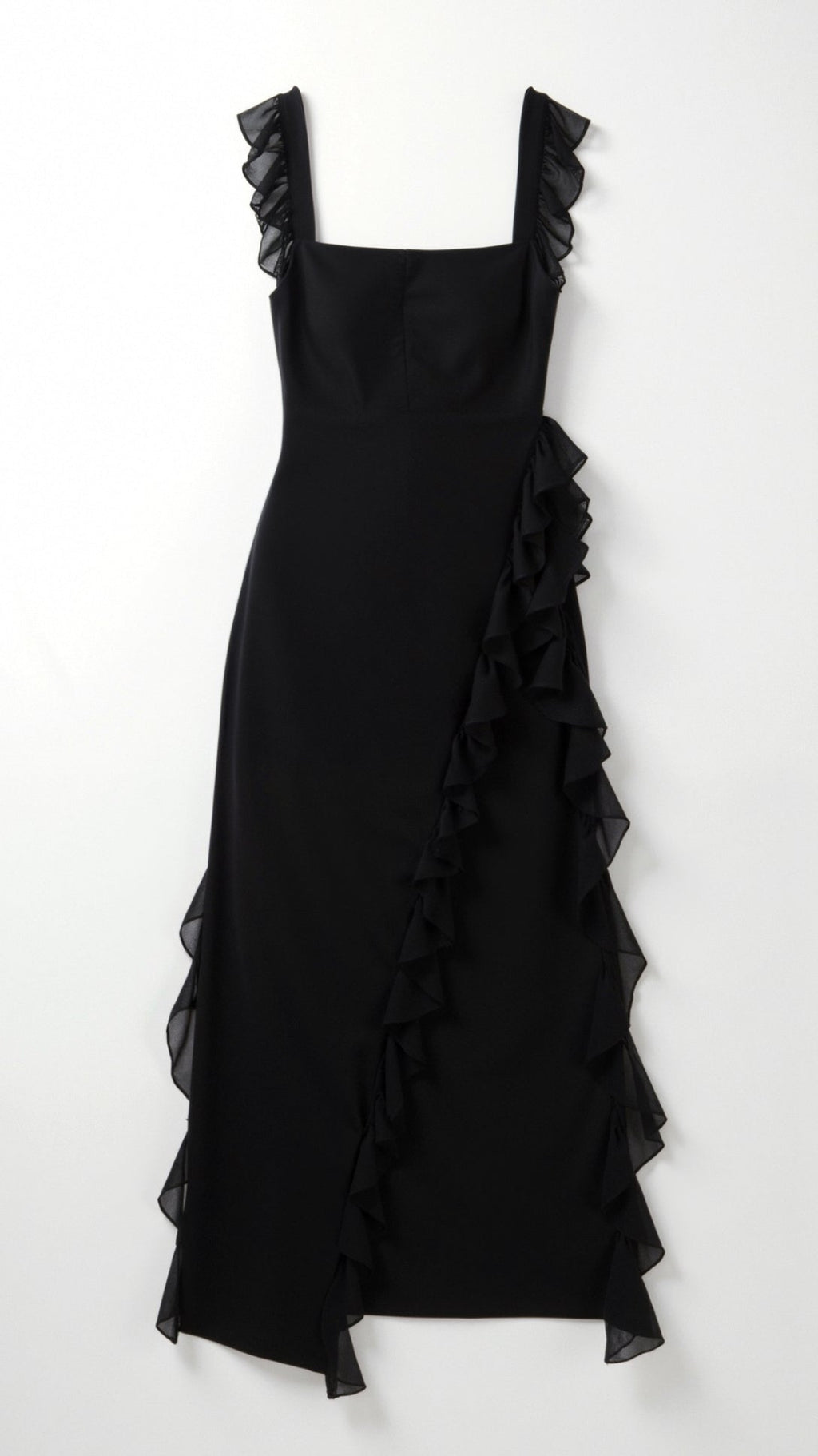 Helena | Damen Elegantes Maxikleid für Hochzeitsgäste mit Rüschen