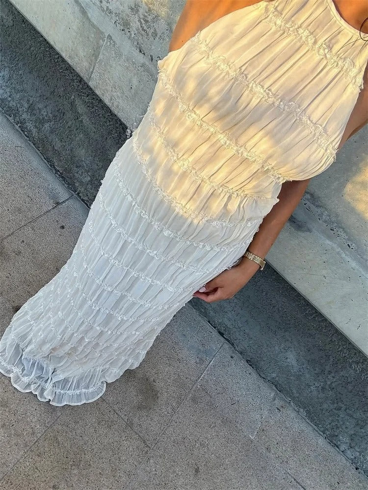 Maja | Damen elegantes Maxikleid für Hochzeitsgäste Sommer