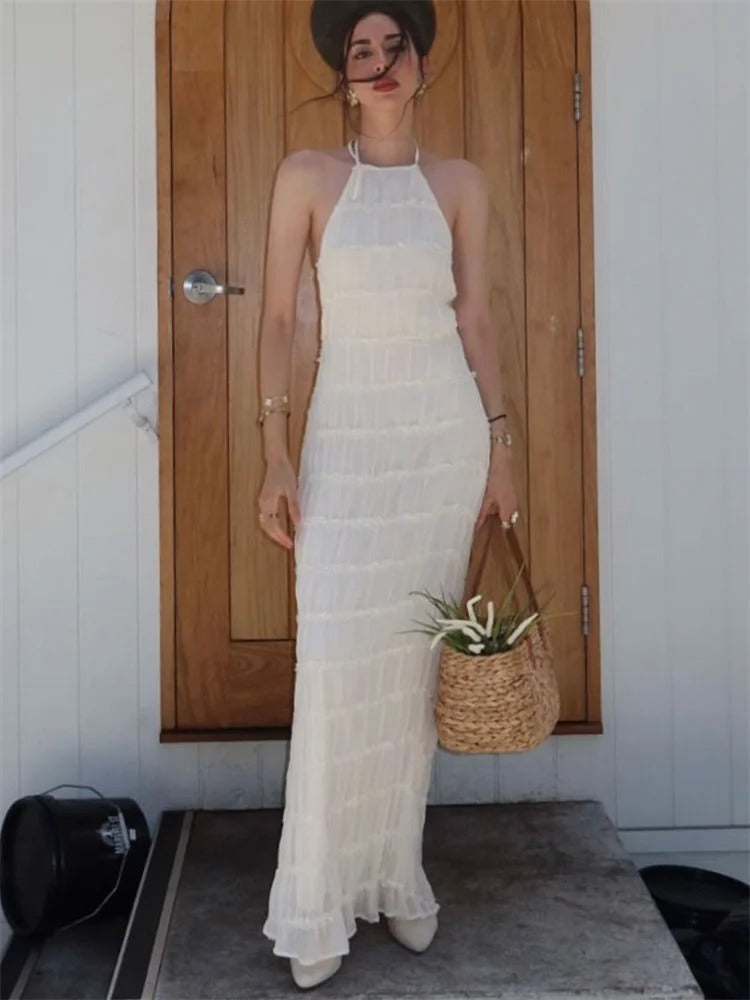 Maja | Damen elegantes Maxikleid für Hochzeitsgäste Sommer