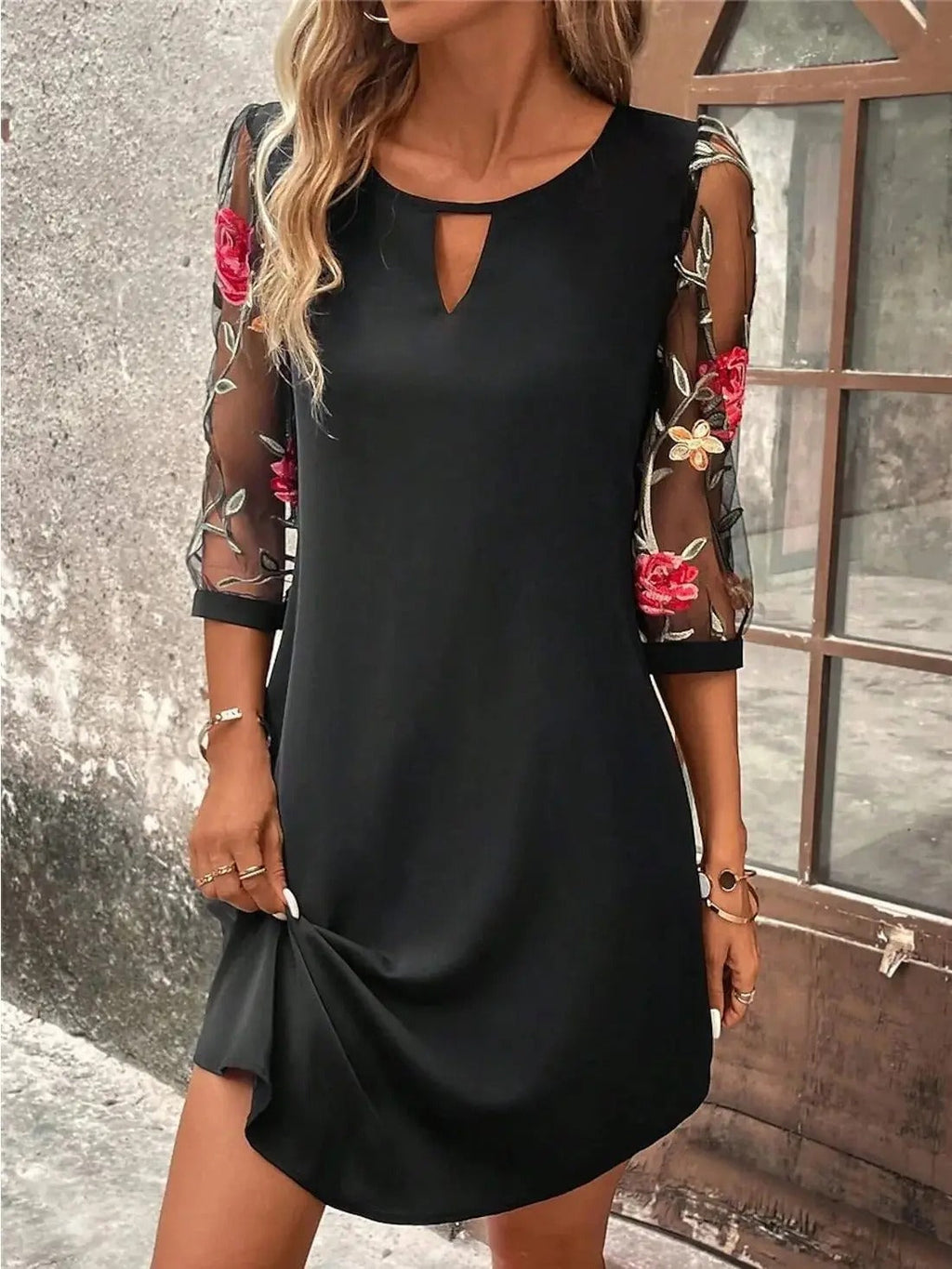 Lea | Damen Elegantes Sommerkleid Leicht Fließend