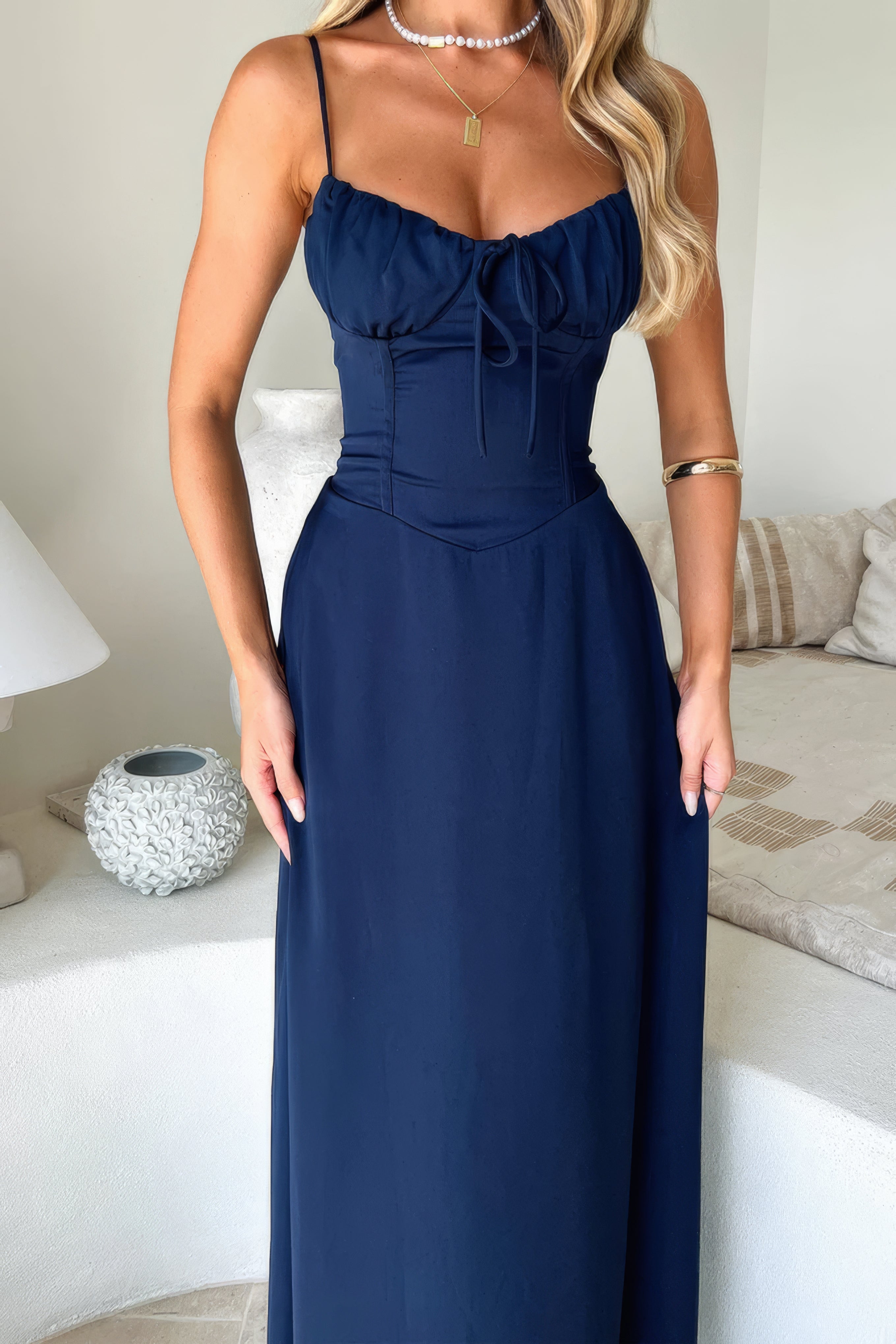 Pauline | Damen Elegantes Sommerkleid Maxi