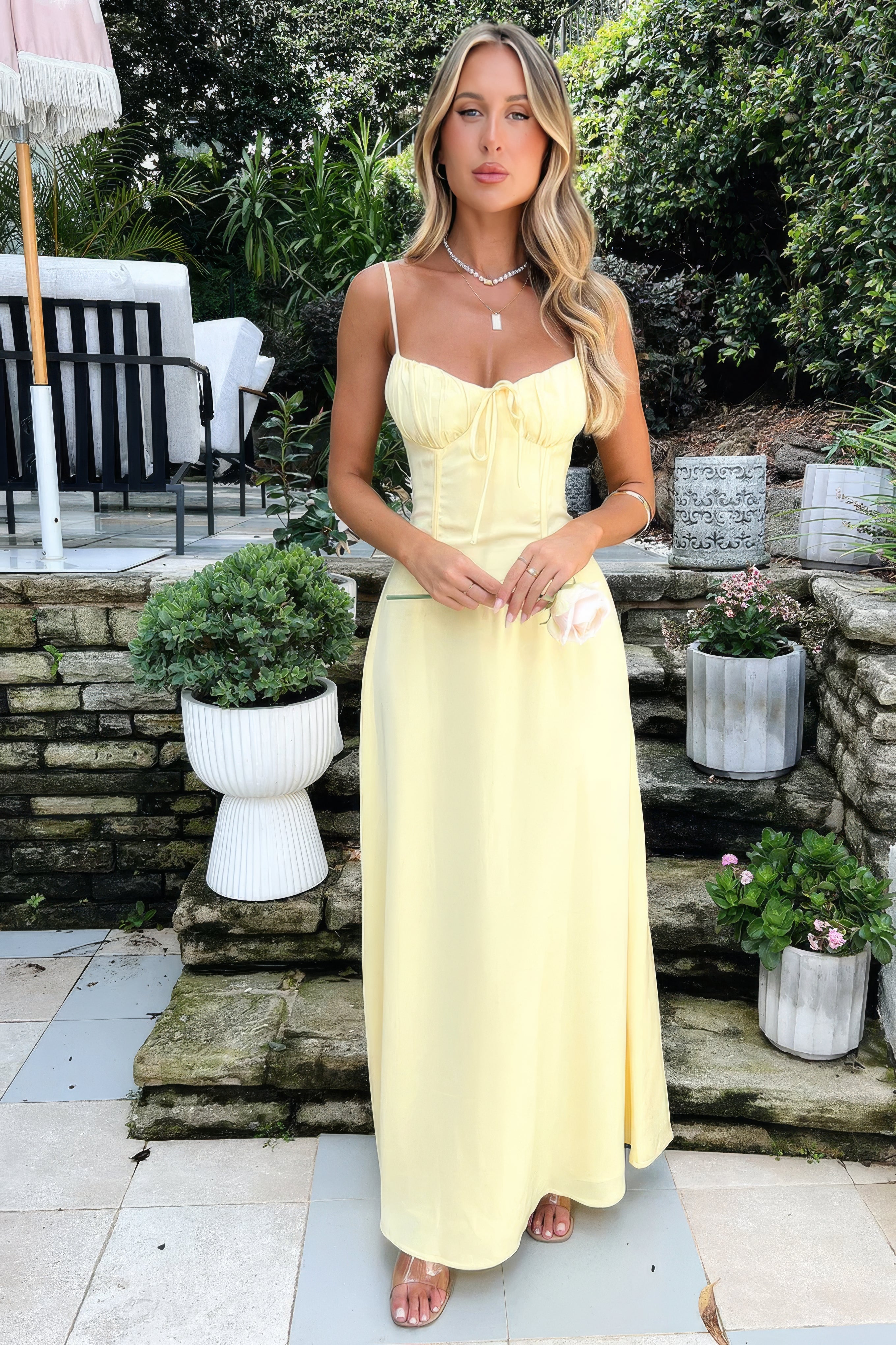 Pauline | Damen Elegantes Sommerkleid Maxi