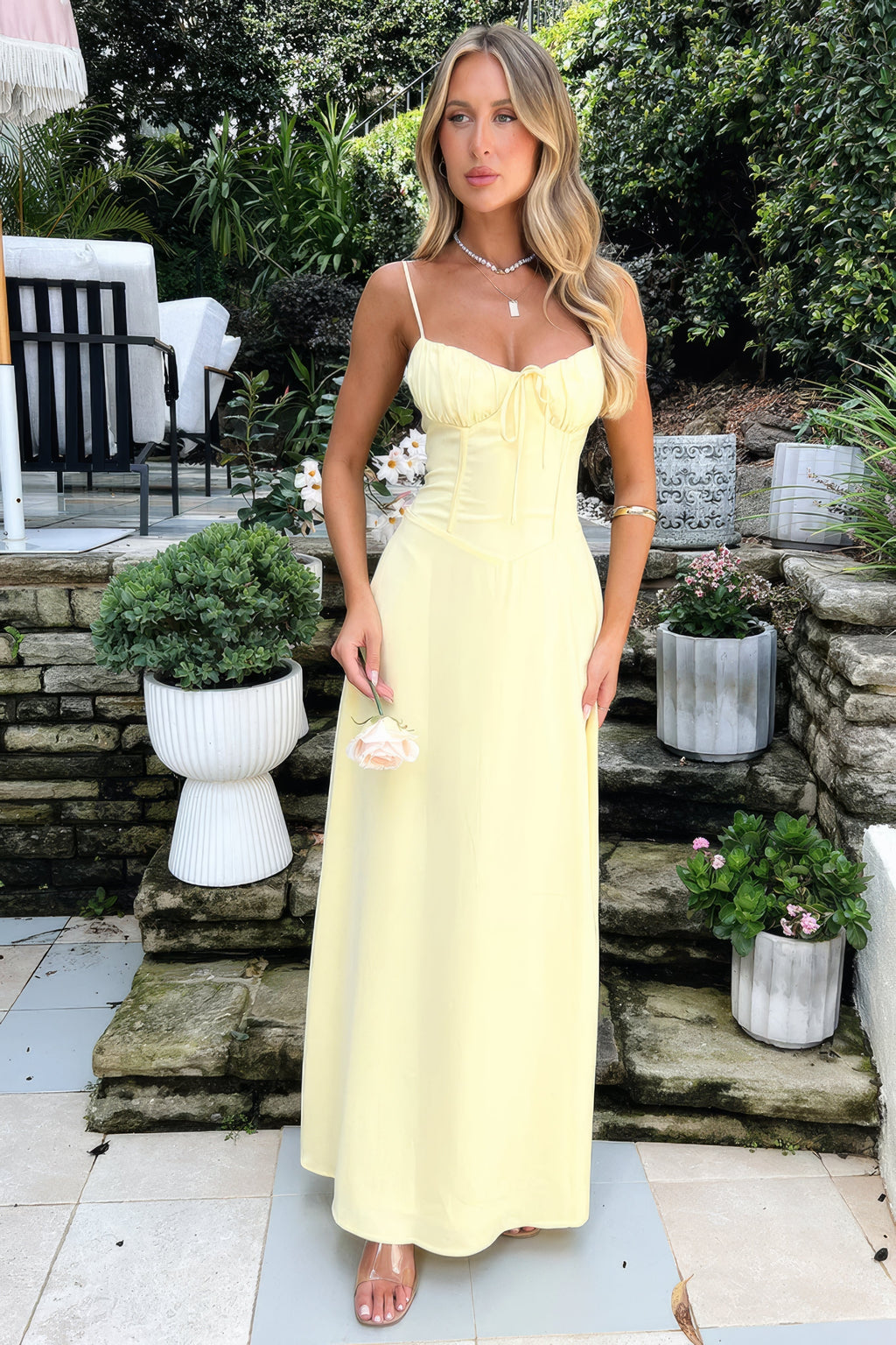 Pauline | Damen Elegantes Sommerkleid Maxi