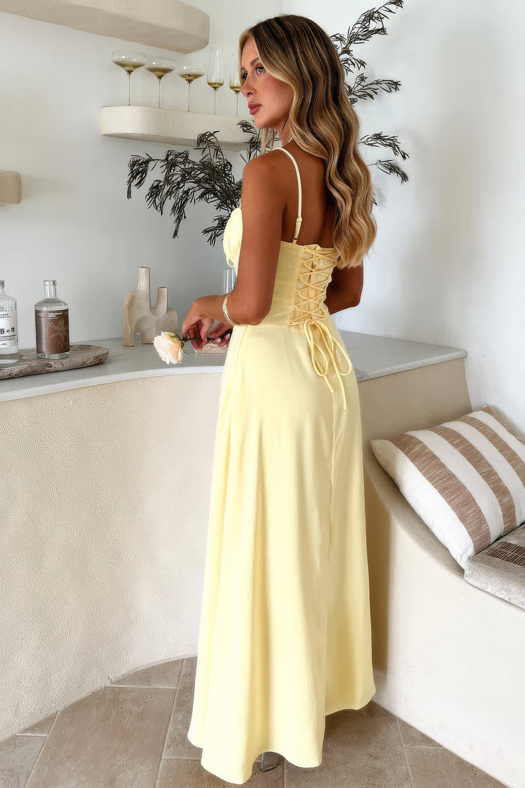 Pauline | Damen Elegantes Sommerkleid Maxi