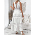 Carla | Damen Elegantes Spitzen-Midikleid