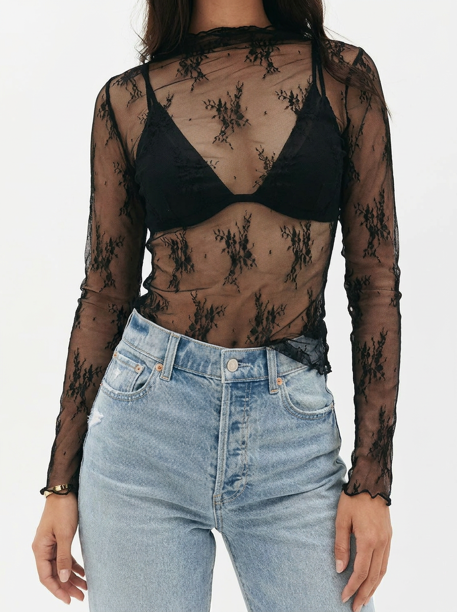 Theresa | Damen Elegantes Spitzen-Set zum Schichten