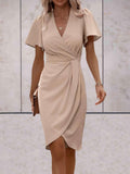 Matilda | Damen Elegantes Wickelkleid für Hochzeitsgäste