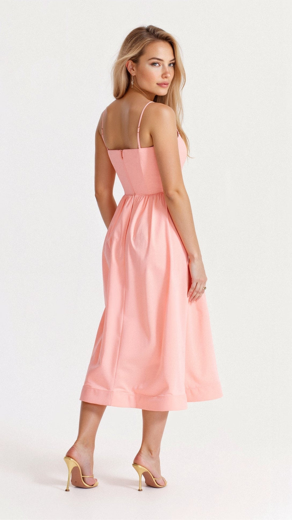 Maja | Damen Festliches Midi-Kleid für Hochzeitsgäste
