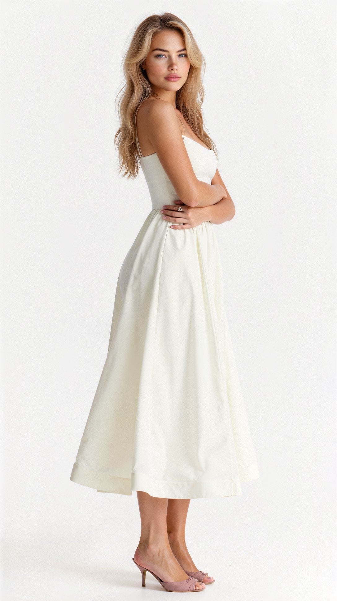 Maja | Damen Festliches Midi-Kleid für Hochzeitsgäste