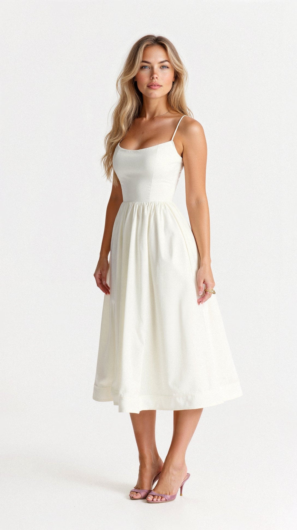Maja | Damen Festliches Midi-Kleid für Hochzeitsgäste