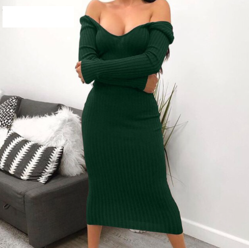 Helena | Damen figurbetontes Strickkleid für Herbst