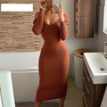 Helena | Damen figurbetontes Strickkleid für Herbst