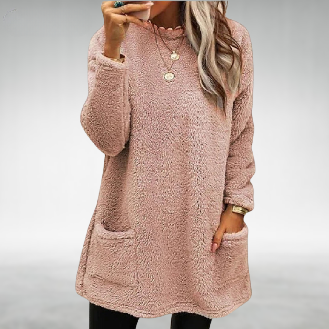 Luisa | Damen Gemütlicher Longline-Pullover im Herbst