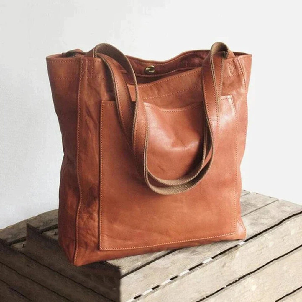 Nora | Damen Große Lederschultertasche für den Alltag