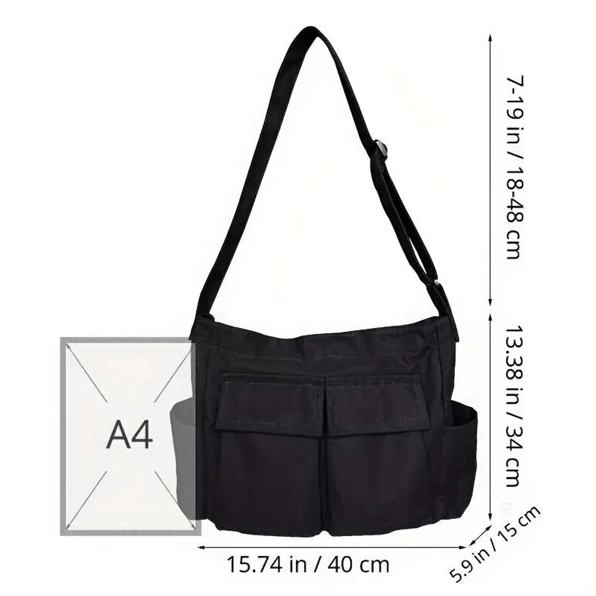 Amelie | Damen große Vintage Canvas Hobo-Tasche für Alltag