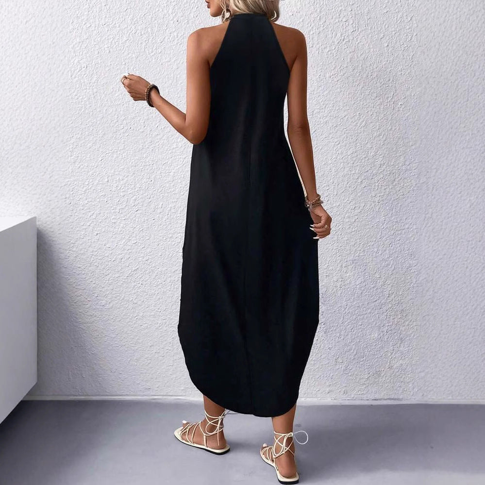 Marie | Damen Halyterkleid Maxi für Freizeit