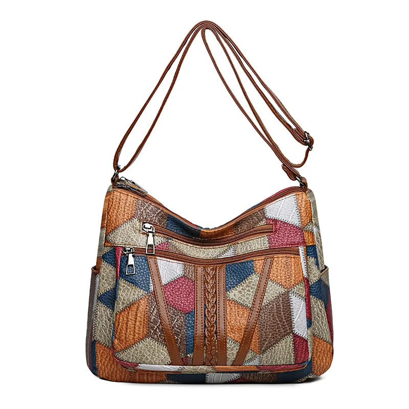 Frieda | Damen Handtasche aus Leder im künstlerischen Design