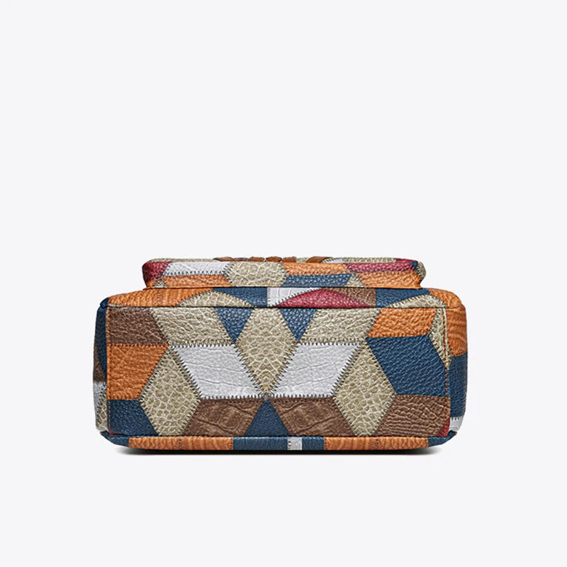 Frieda | Damen Handtasche aus Leder im künstlerischen Design