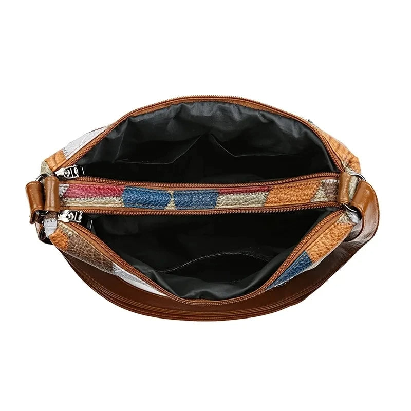 Frieda | Damen Handtasche aus Leder im künstlerischen Design