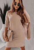 Pauline | Damen Herbstkleid im Tunika-Schnitt mit Seitentaschen