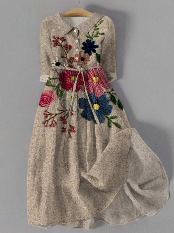 Leni | Damen Herbstkleid im Vintage-Stil