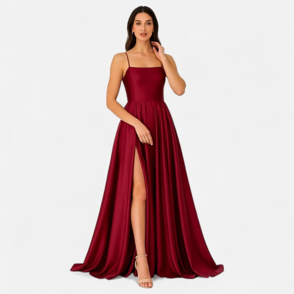 Lena | Damen Hochzeitsgast Maxikleid für den Herbst