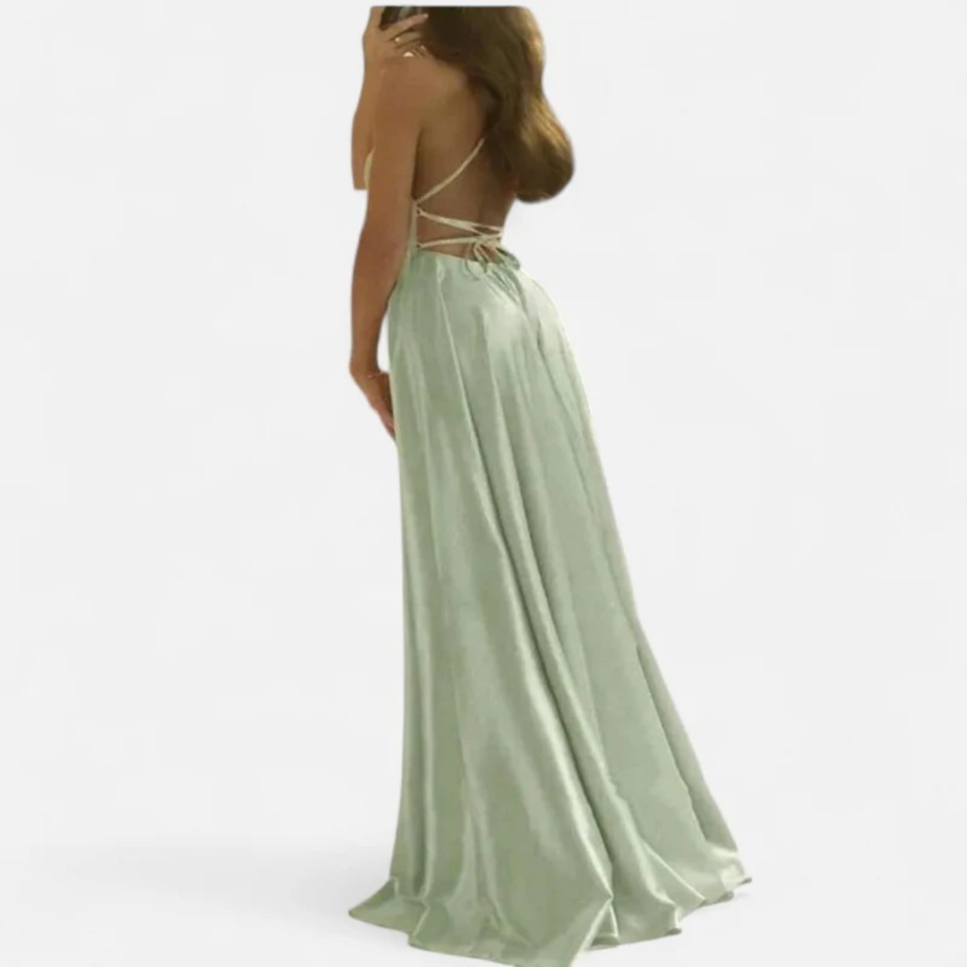 Lena | Damen Hochzeitsgast Maxikleid für den Herbst