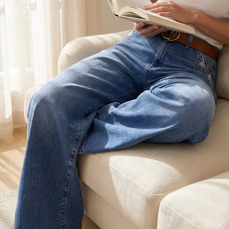 Luisa | Damen Jeans Hochbund im Vintage-Stil