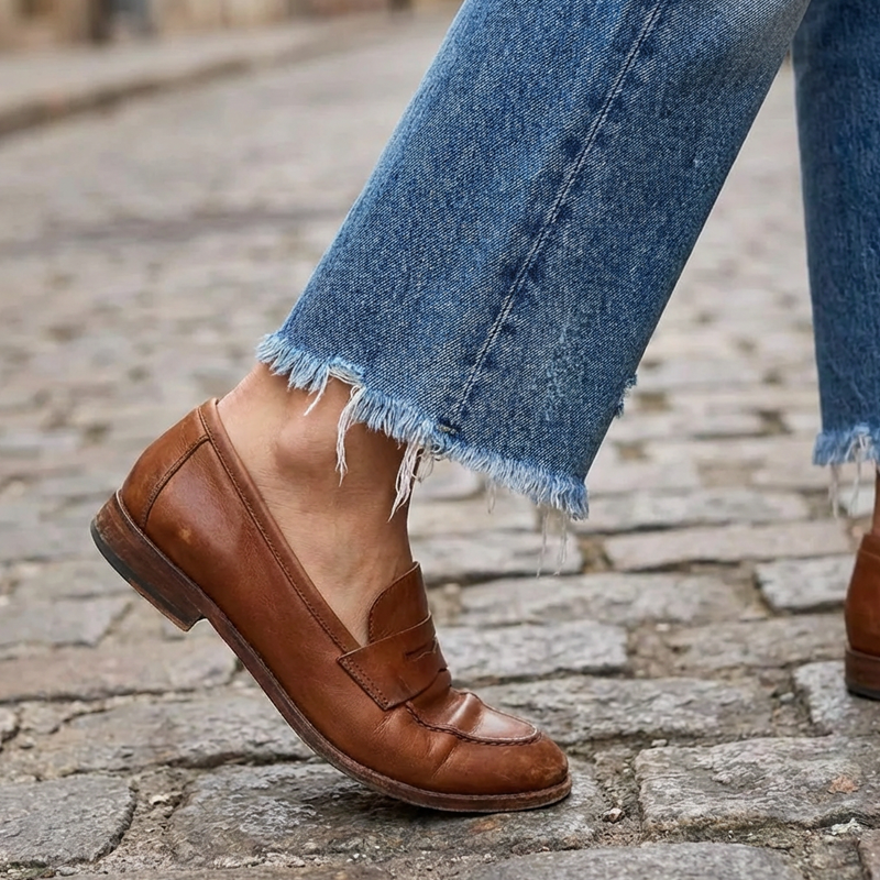 Ida | Damen Jeans kurz im klassischen Retro-Stil