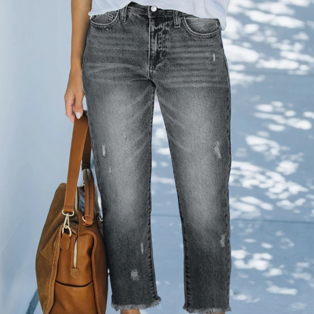 Ida | Damen Jeans kurz im klassischen Retro-Stil