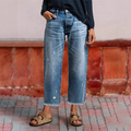 Ida | Damen Jeans kurz im klassischen Retro-Stil
