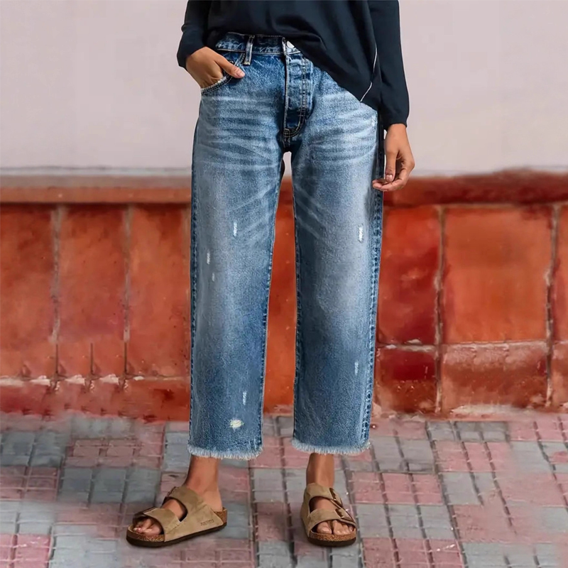 Ida | Damen Jeans kurz im klassischen Retro-Stil
